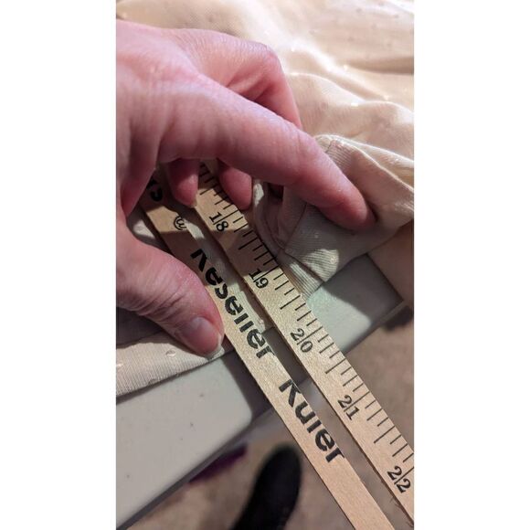 Floreat Women Cream Pleated Crew Neck Placket Jacket Size 12 - Picture 13 of 14